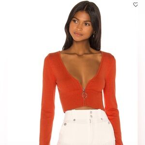 CARYN Zip Up Sweater Camila Coelho Apricot Size S perfect condition!